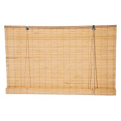 Natural Bamboo Blinds with Roll-Up 100x(H)200cm - Bamboo Roller Blinds Natural Bamboo Blinds with Roll-Up 100x(H)200cm - Blinds