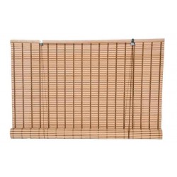 Natural Bamboo Bicolor Blinds with Roll Up 200x(H)220cm - Bamboo Roller Blinds Natural Bamboo Bicolor Blinds with Roll Up 200x(H)220cm