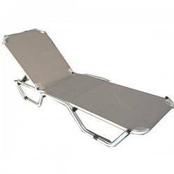 Ξαπλώστρα Αλουμινίου Στοιβαζόμενη Τεξτιλίνη 2x1 Μπεζ 195x61x(Υ)28/81cm - Ξαπλώστρες Επαγγελματικές Ξαπλώστρα Αλουμινίου Τεξτιλίνη 2x1 Μπεζ 195x61x(Υ)28/81cm