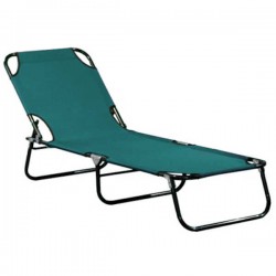 Ξαπλώστρα Μεταλλική Πτυσσόμενη Πράσινη Καμβάς 54,5x198x(Y)24cm - Ξαπλώστρες Μεταλλικές Ξαπλώστρα Μεταλλική Πτυσσόμενη Πράσινη 54,5x198x(Y)24cm