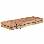 Sun Lounger Wooden 200x61x(H)33/100cm Board 18mm Heavy-Duty