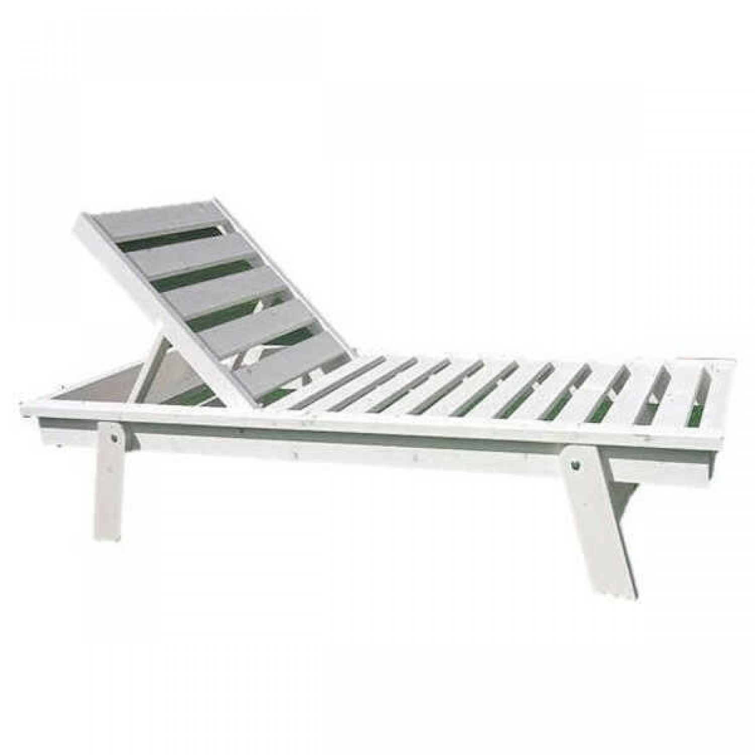 Sun Lounger Wooden White Color 200x71x(H)34/100cm Board 19mm - Professional Heavy-Duty Sun Lounger Wooden White 200x71x(H)34/100cm Heavy-Duty