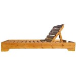 Sun Lounger Wooden Professional Reinforced 70x200x25/79cm - Wooden Sun Loungers
