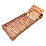 Sun Lounger Wooden Professional Reinforced 70x200x25/79cm - Wooden Sun Loungers