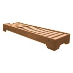 Sun Lounger Wooden Professional Reinforced 70x200x25/79cm - Wooden Sun Loungers