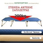 Ξαπλώστρα Παραλίας Πτυσσόμενη Γκρι 70x190x30cm Ενισχυμένη & Μαξιλάρι Ξαπλώστρα Παραλίας Πτυσσόμενη Γκρι 70x190x30cm