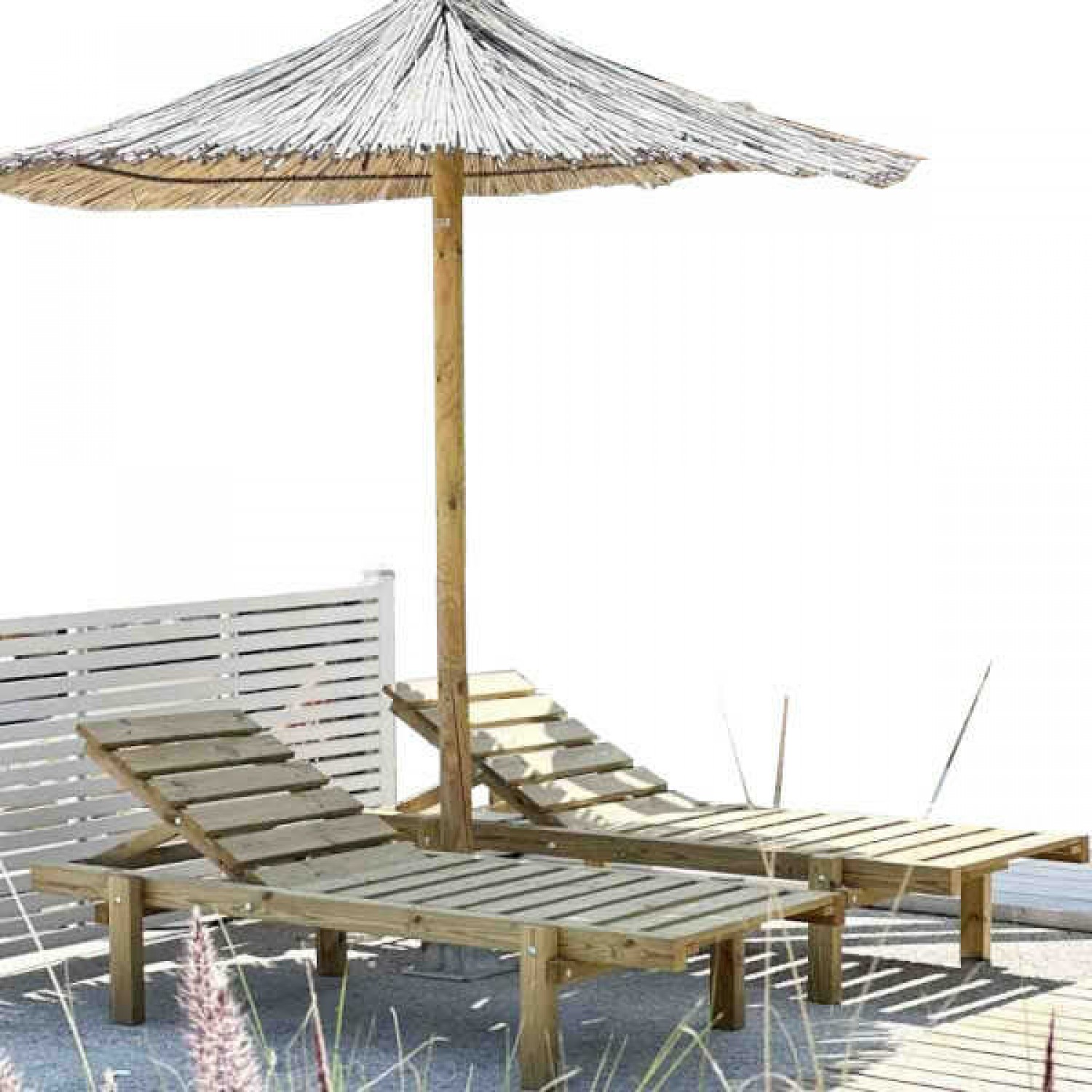 Wooden Sun Lounger 190x77x35(H)cm - Outdoor Goods