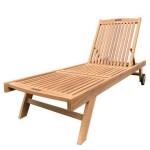 Ξαπλώστρα Ξύλου Teak Παραλίας Κήπου 197x65x35(Υ)cm - Ξύλινες Ξαπλώστρες