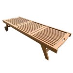 Ξαπλώστρα Ξύλου Teak Παραλίας Κήπου 197x65x35(Υ)cm - Ξύλινες Ξαπλώστρες