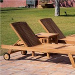 Ξαπλώστρα Ξύλου Teak Παραλίας Κήπου 197x65x35(Υ)cm - Ξύλινες Ξαπλώστρες