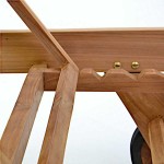 Ξαπλώστρα Ξύλου Teak Παραλίας Κήπου 197x65x35(Υ)cm - Ξύλινες Ξαπλώστρες