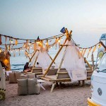 Ξύλινη Σκηνή Παραλίας με Κρεβάτι 300x300cm Εμποτισμένη - Ξύλινες Σκηνές-Κρεβάτια