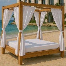 Double Beach Canopy Bed from Original Swedish Pine 2x2x2m - Outdoor Beach Beds