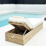 Wooden Professional Beach Lounger 205x69.5x29cm Solid Wood - Wooden Sun Loungers