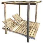 Solid Beach Bed Outdoor TWIN 200x136x(H)188cm Board 21mm