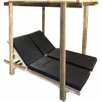 Solid Beach Bed Outdoor TWIN 200x136x(H)188cm Board 21mm