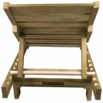 Ξαπλώστρα Ξύλινη Εμποτισμένη 200x68x(Y)32/100cm Βαρέως Τύπου