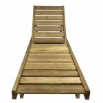 Sun Lounger Wooden with Wheels 200x61x(H)33/100cm Board 21mm