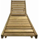 Sun Lounger Wooden LUX Professional 200x80x32cm - Preasure Treated Sun Loungers