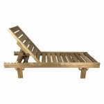 Sun Lounger Wooden LUX Professional 200x80x32cm - Preasure Treated Sun Loungers