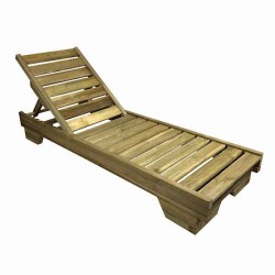 Ξύλινη Ξαπλώστρα Παραλίας Επαγγελματική 200x68x32cm - Εμποτισμένες Ξύλινες Ξαπλώστρες