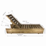 Sun Lounger Wooden Beach-Garden Professional 200x68x32cm - Preasure Treated Sun Loungers