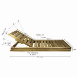 Sun Lounger Wooden Professional 191x68x14cm - Preasure Treated Sun Loungers