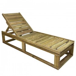 Ξύλινη Ξαπλώστρα Παραλίας Επαγγελματική 200x68x35cm - Εμποτισμένες Ξύλινες Ξαπλώστρες