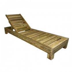 Ξύλινη Ξαπλώστρα Παραλίας Επαγγελματική 210x68x25cm - Εμποτισμένες Ξύλινες Ξαπλώστρες