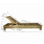 Sun Lounger Wooden Professional 210x68x25cm - Preasure Treated Sun Loungers
