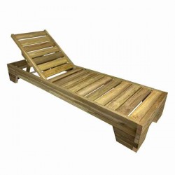 Ξύλινη Ξαπλώστρα Παραλίας Επαγγελματική 210x68x28cm - Εμποτισμένες Ξύλινες Ξαπλώστρες