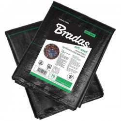 BRADAS Woven Anti-Weed PP Black UV 70gr/m² 0.6x5m - Ground Cover Textile