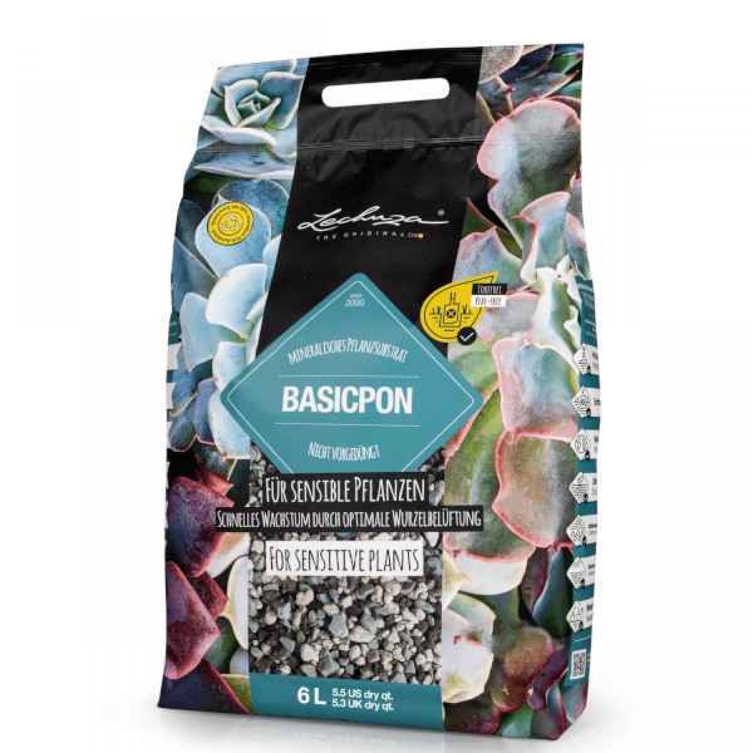 LECHUZA Basicpon Substrate for Sensitive Plants & Cuttings - Mineral Plant Substrates LECHUZA Basicpon Substrate-Sensitive Plants & Cuttings