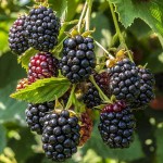 Shrubby Blackberry (Rubus fruticosus) Bush