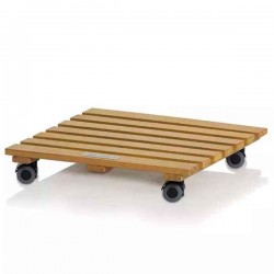 PALO Natural Wood Τετράγωνη Βάση με Ροδάκια 28x28cm PALO Natural Wood Τετράγωνη Βάση με Ροδάκια 28x28cm LECHUZA - Ξύλινες Τετράγωνες Βάσεις
