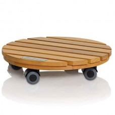 PALO Natural Wood Στρογγυλή Βάση με Ροδάκια Δ40cm LECHUZA - Ξύλινες Στρογγυλές Βάσεις