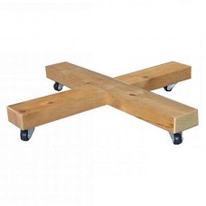 Ξύλινη Τετράγωνη Βάση Γλάστρας με Ρόδες 50x50cm - Ξύλινες Τετράγωνες Βάσεις Γλαστρών & Ζαρντινιέρων