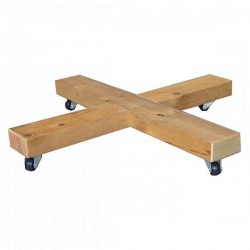 Wooden Square Rolling Coasters 40x40cm on 4-Wheels - Plant Caddies for Planters