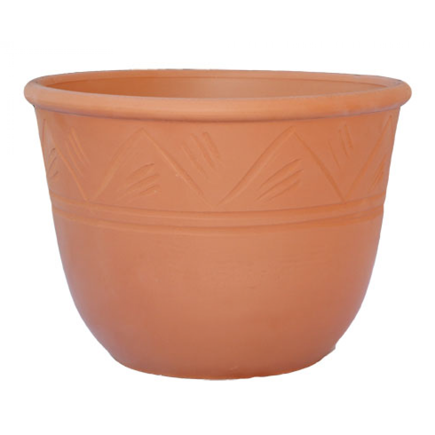 Round Clay Plant Pot OMEGA Ø32 x (H)25cm ATTIKA Ceramart
