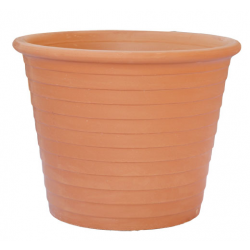 Στρογγυλή Πήλινη Γλάστρα ΖΟΝΑΡΙ Ø27 x (Υ)20cm ATTIKA Ceramart - Στρογγυλές Πήλινες Γλάστρες Πήλινη Στρογγυλή Γλάστρα ΖΟΝΑΡΙ Ø27 x (Υ)20cm ATTIKA Ceramart