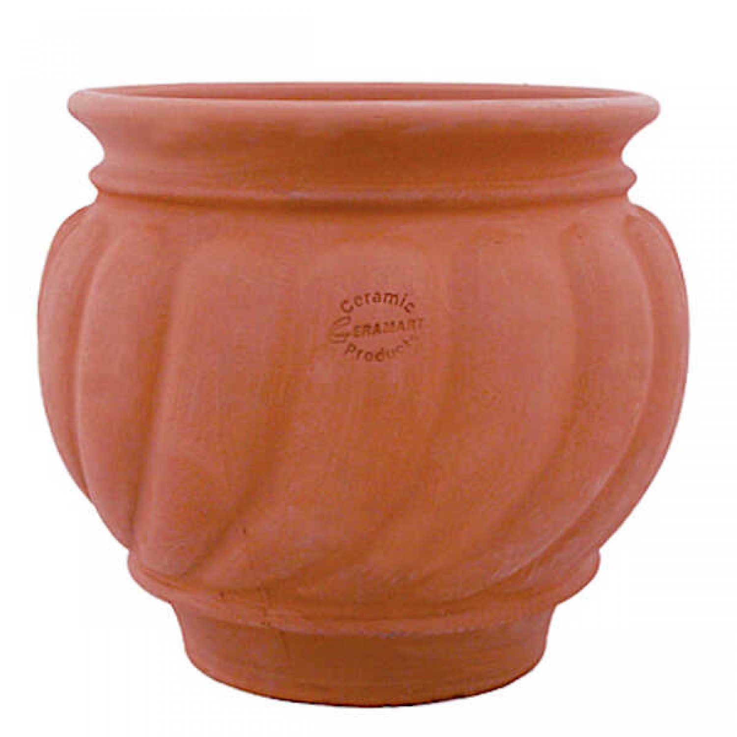 Πήλινη Στρογγυλή Γλάστρα ΑΘΗΝΑ Ø40 x (Υ)37cm ATTIKA Ceramart