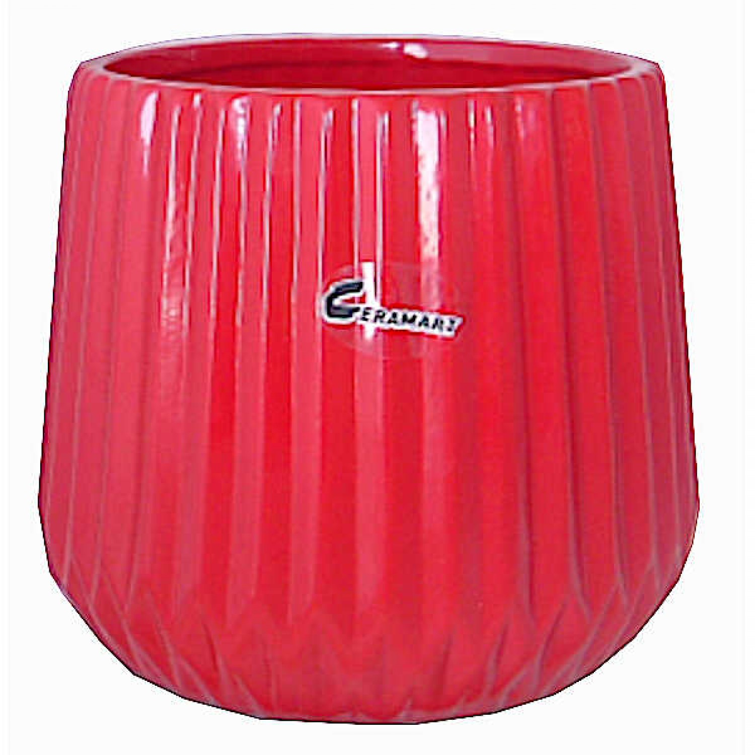 Clay Plant Pot-Cachepot Vertical RIGA Red-09 Ø15x(H)13cm
