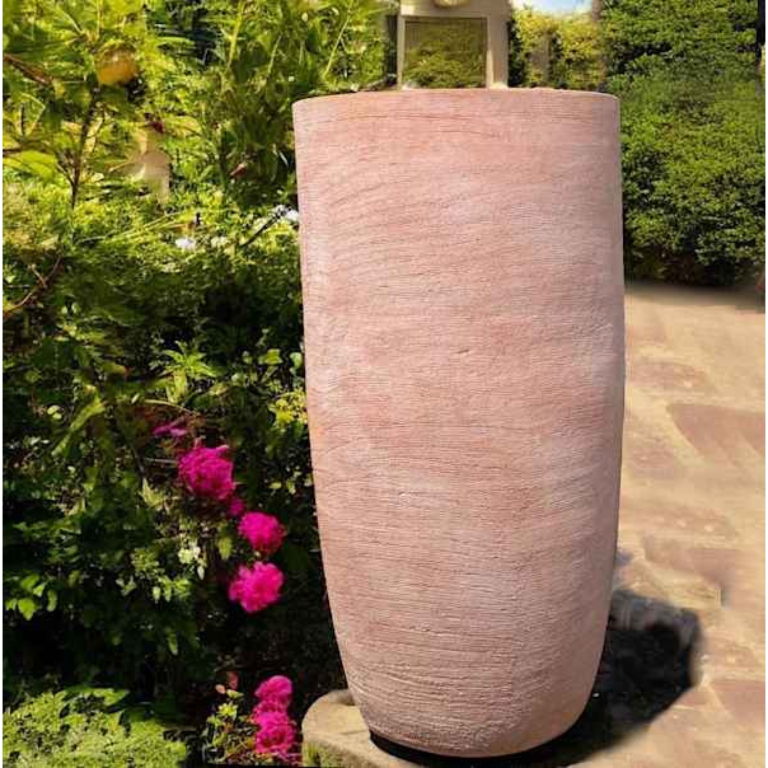Γυαλωμένη Πήλινη Γλάστρα Τερακότα Δ50x96cm CERAMART - Στρογγυλές Πήλινες Γυαλωμένες Γλάστρες