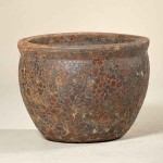 Γυαλωμένη Πήλινη Γλάστρα Καφέ Δ36x30cm CERAMART - Ωοειδείς Πήλινες Γυαλωμένες Γλάστρες