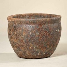 Γυαλωμένη Πήλινη Γλάστρα Καφέ Δ36x30cm CERAMART - Ωοειδείς Πήλινες Γυαλωμένες Γλάστρες