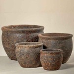 Γυαλωμένη Πήλινη Γλάστρα Καφέ Δ36x30cm CERAMART - Ωοειδείς Πήλινες Γυαλωμένες Γλάστρες