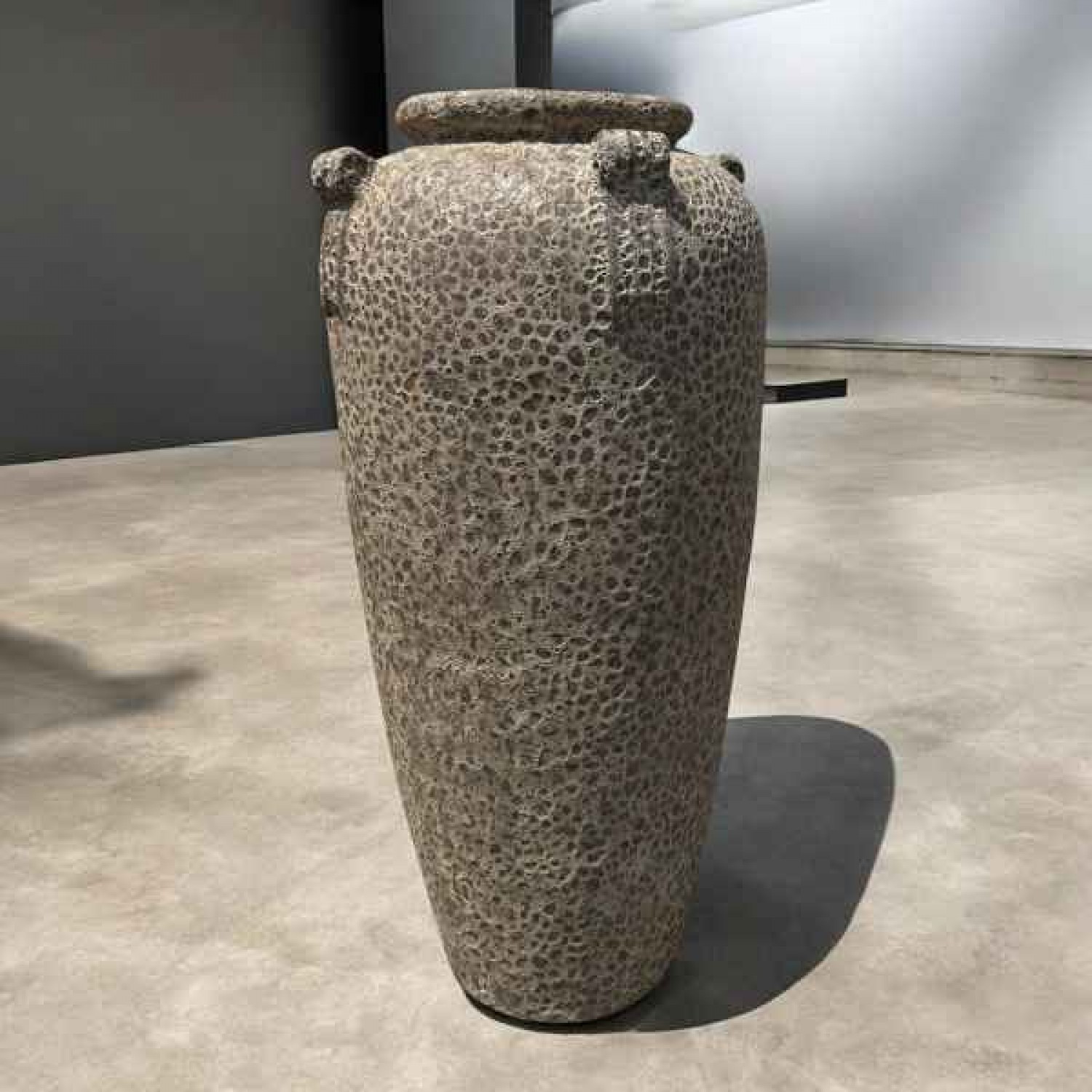 Γυαλωμένη Πήλινη Γλάστρα-Αγγείο Μπεζ Δ58x116cm CERAMART - Στρογγυλές Πήλινες Γυαλωμένες Γλάστρες