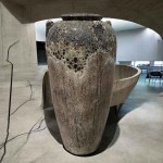 Γυαλωμένη Πήλινη Γλάστρα-Αγγείο Μπεζ Δ56x120cm CERAMART - Στρογγυλές Πήλινες Γυαλωμένες Γλάστρες