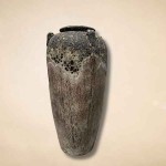 Γυαλωμένη Πήλινη Γλάστρα-Αγγείο Μπεζ Δ56x120cm CERAMART - Στρογγυλές Πήλινες Γυαλωμένες Γλάστρες