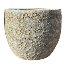 Γυαλωμένη Πήλινη Γλάστρα Σετ 3τμχ Μπεζ Δ40x32cm Δ30x23cm Δ22x18cm CERAMART - Στρογγυλές Πήλινες Γυαλωμένες Γλάστρες